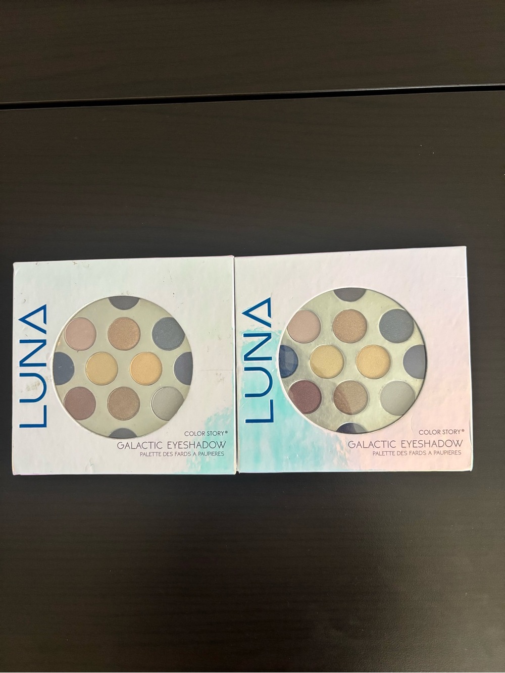 LUNA Color Story Galactic Eyeshadow Palette 2 Pack — Neutral & Cool Shades